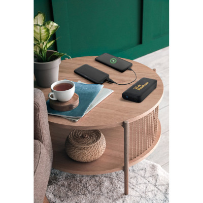 BECKER 20. 20.000 mAh power bank in recycled ABS (100 rABS) with 15W superfast wireless charger